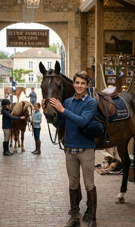 Jeune cavalier et cheval